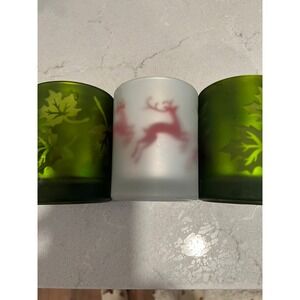 Lot of 3 Bath & Body Dancing Tealight Holders